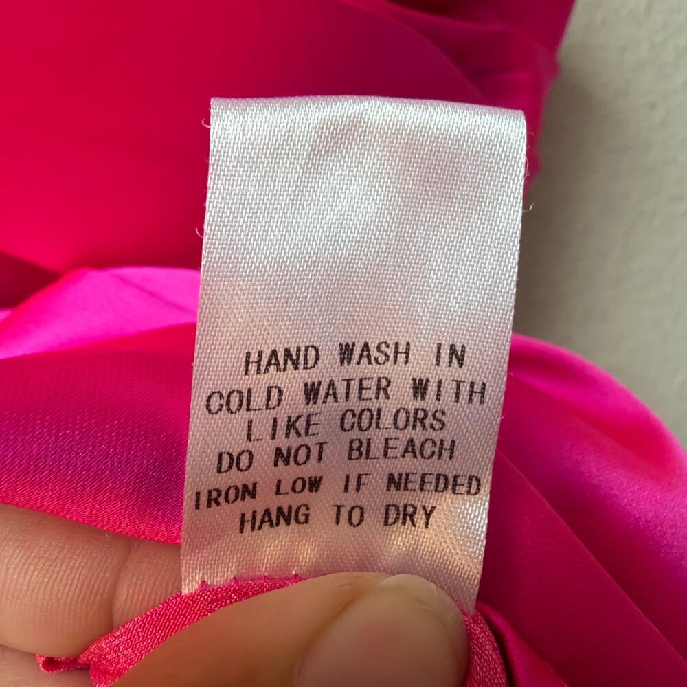 Luxxel Hot Pink Satin Romper Size M - Picture 7 of 7